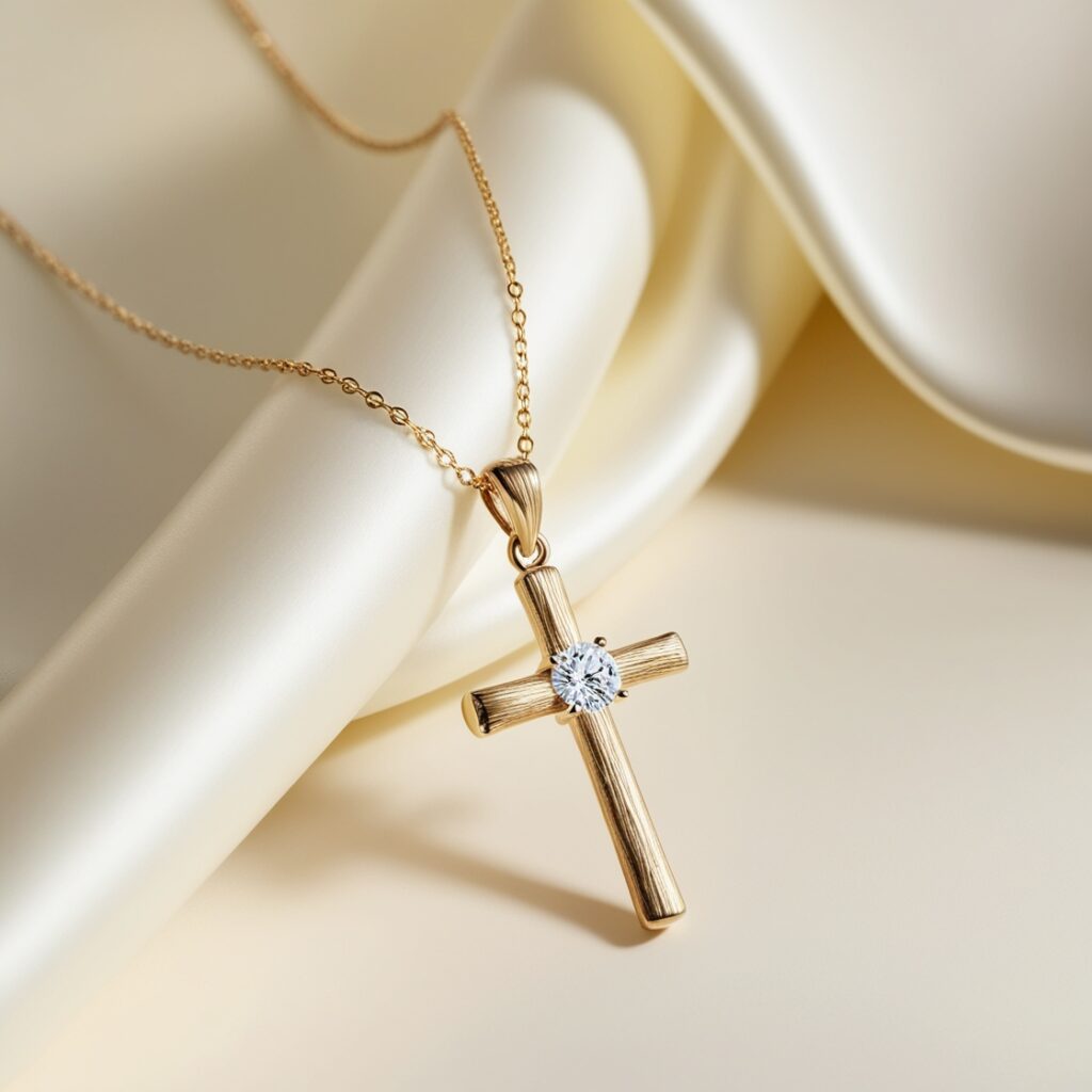 gold cross necklace