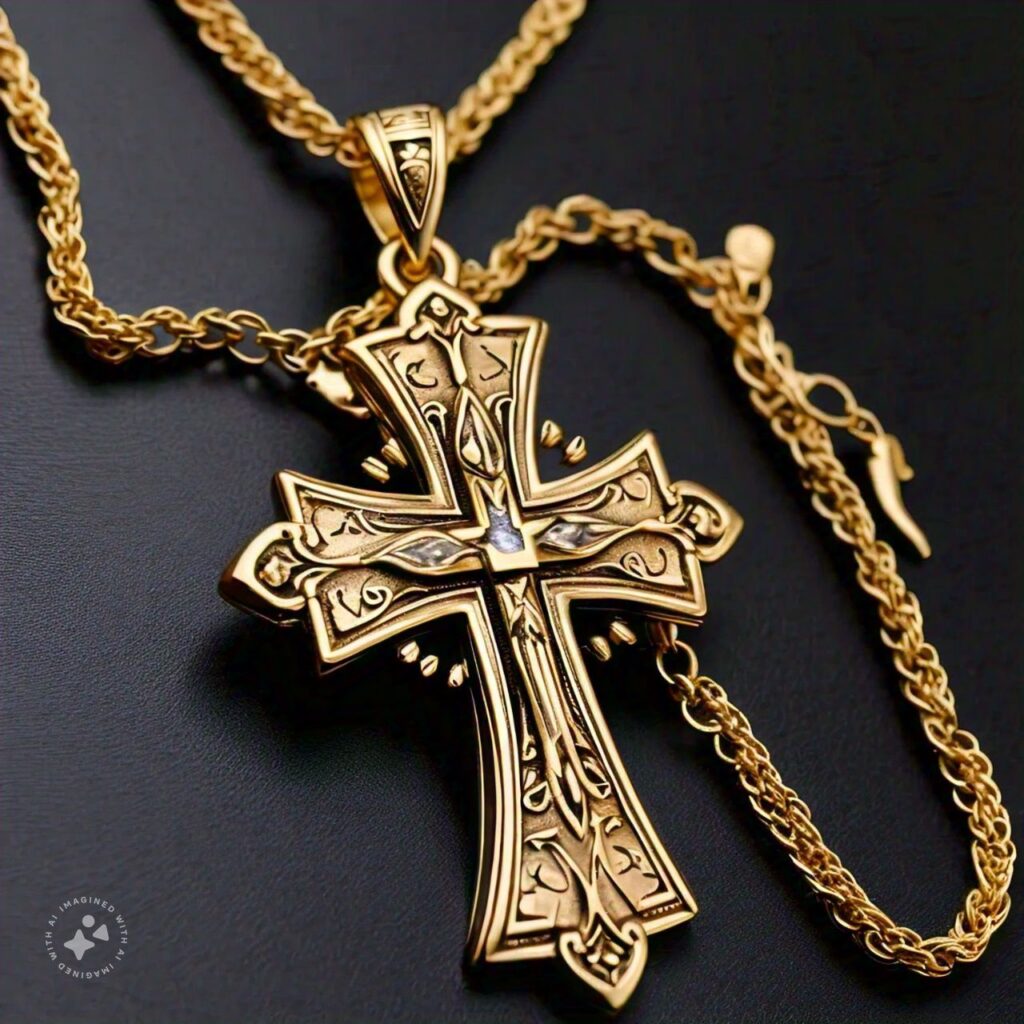 gold cross necklace for women