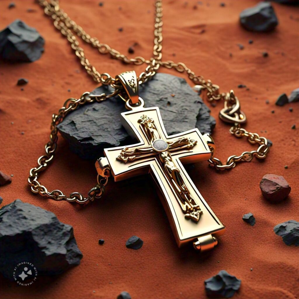 gold cross necklace for women