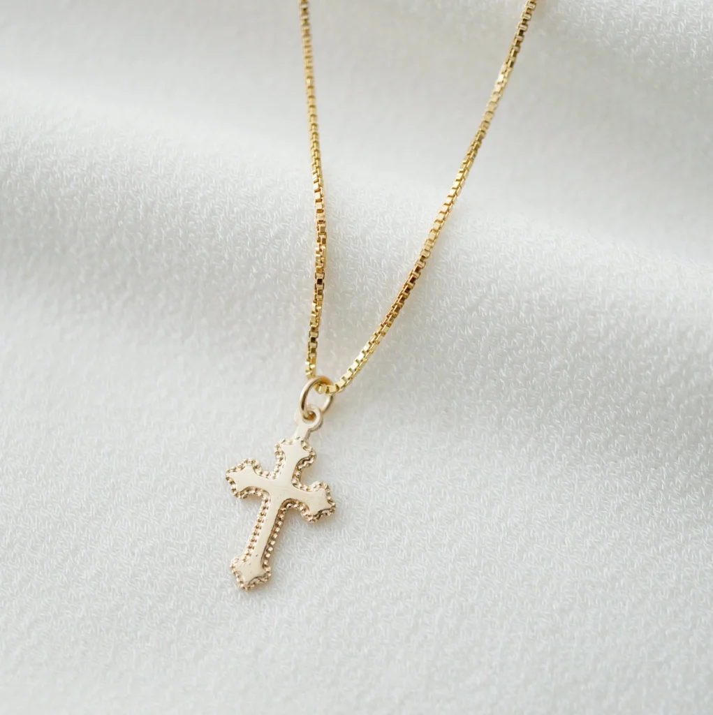 gold cross necklace for women