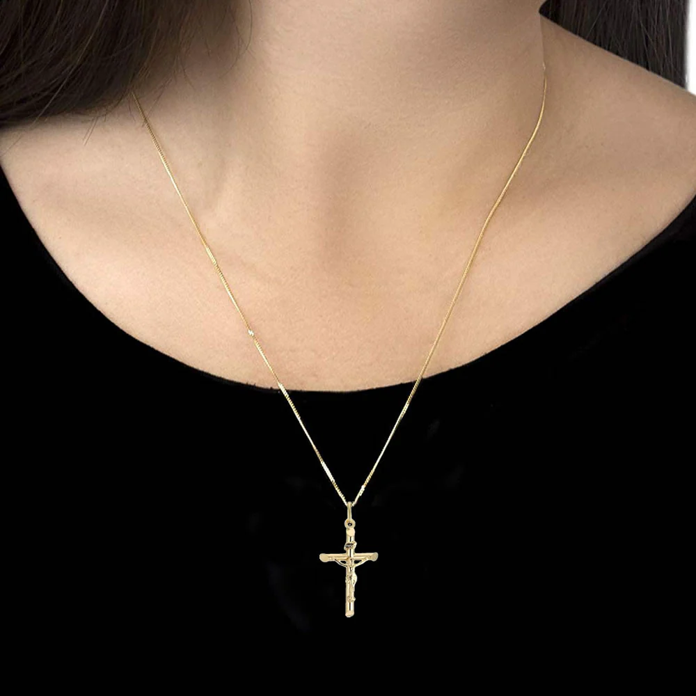 gold cross necklace for women