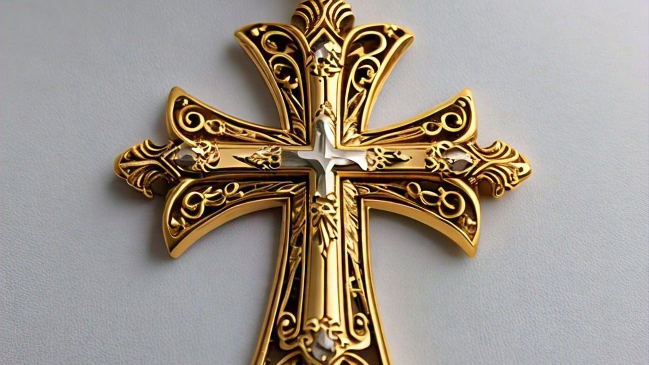 Refined 14k Gold Cross Pendant: A Luxurious Testament to Faith and Style